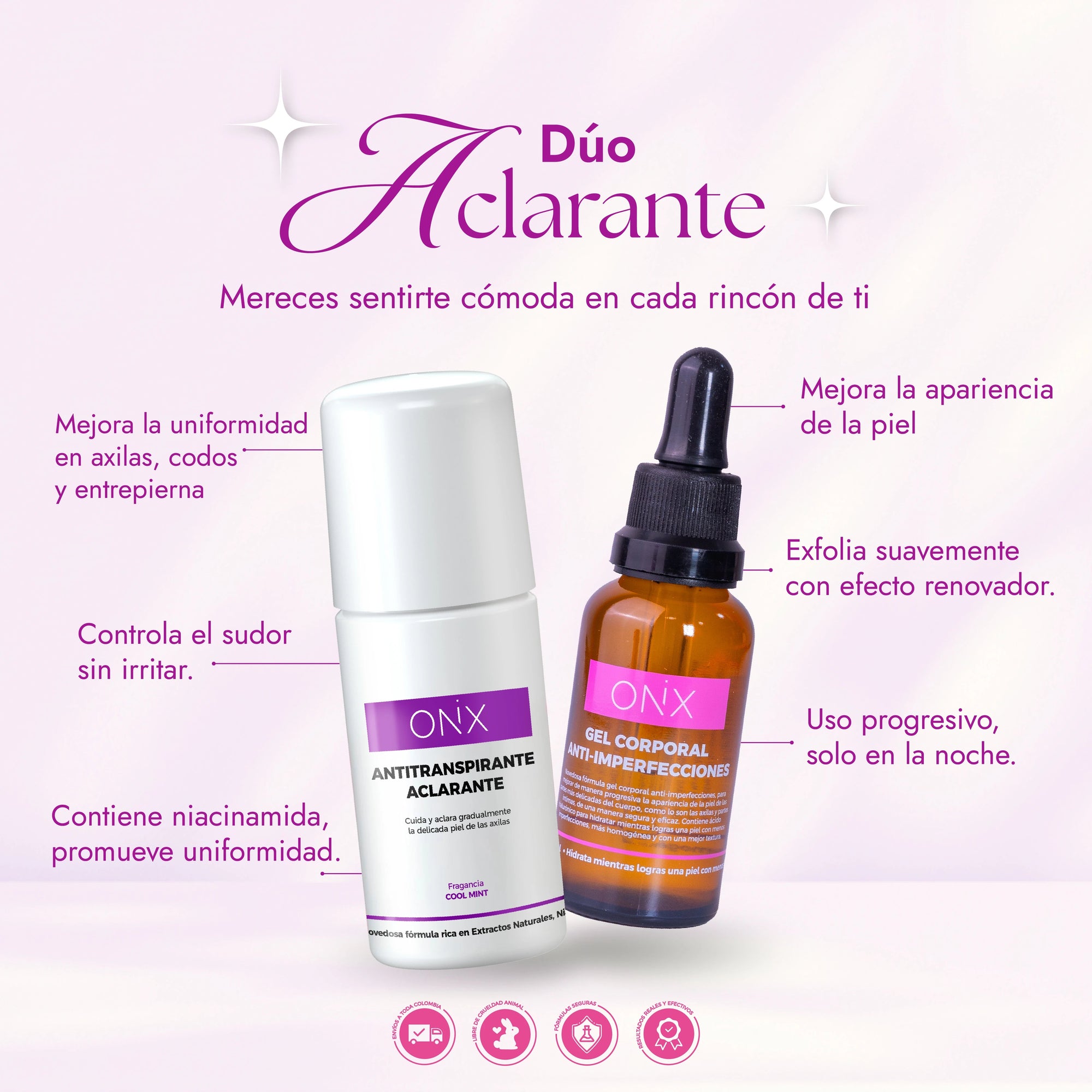 DÚO ACLARANTE | ACLARA CUERPO Y ROSTRO - Onix Skincare