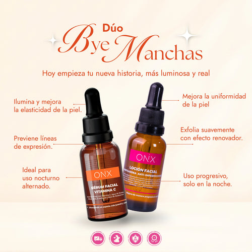 DÚO BYE MANCHAS | UNIFICAR TONO + BRILLO | Lleva 1 Producto Gratis - 1