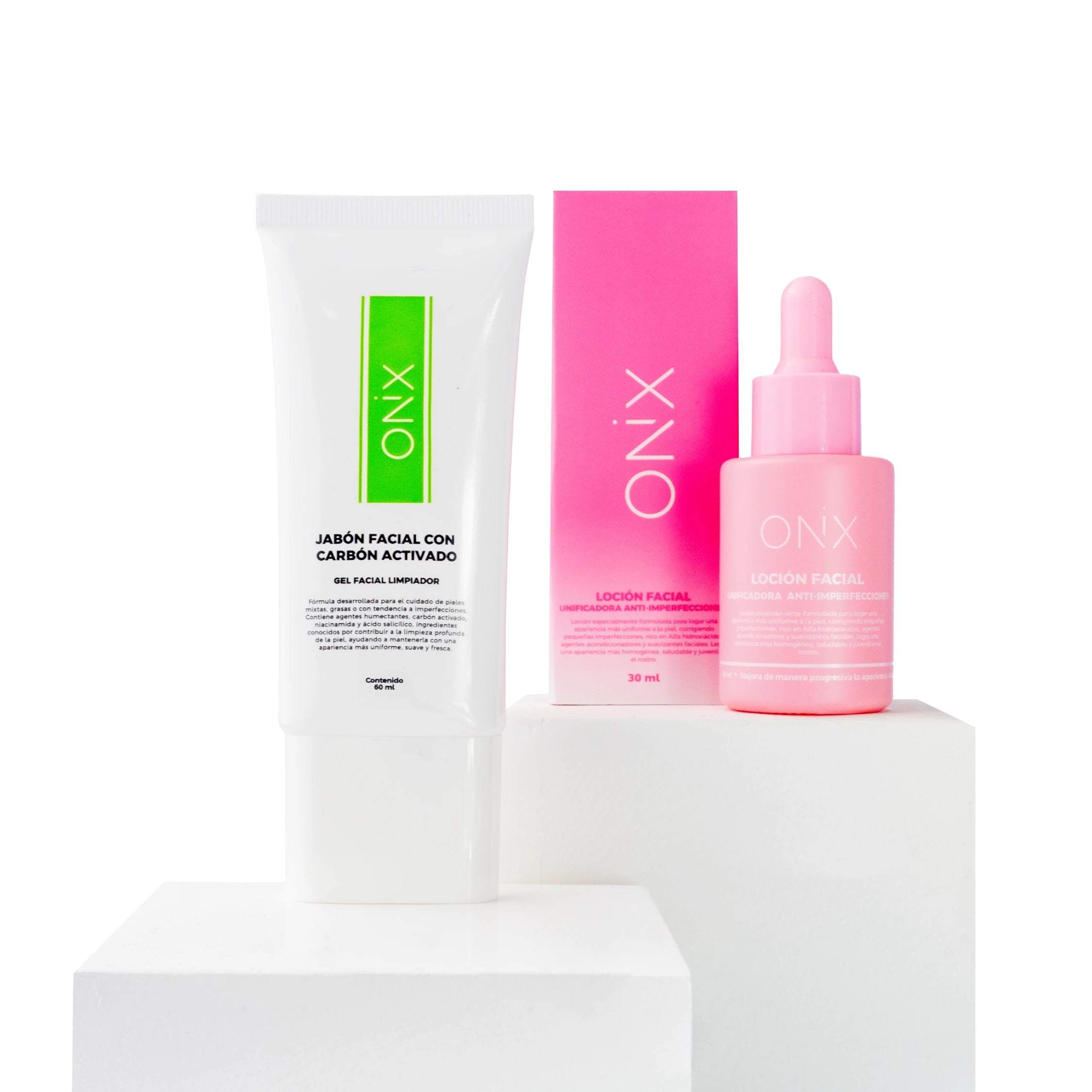 DÚO LIMPIEZA PROFUNDA | JABÓN CARBÓN ACTIVADO + LOCIÓN ANTI IMPERFECCIONES - Onix Skincare