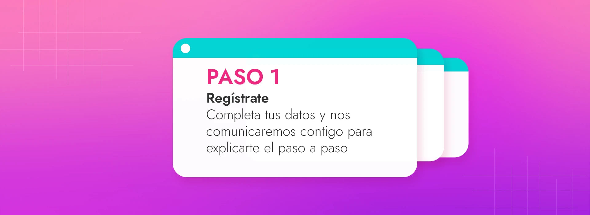 Banner del Paso 1 del programa de mayoristas o emprendedores Onix, invitando a registrarse para recibir información detallada sobre el proceso.